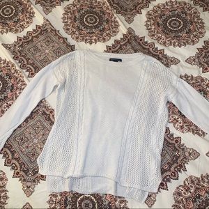 White knitted sweater